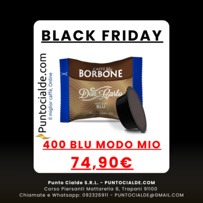BLACK FRIDAY 400 Capsule Compatibili Lavazza A Modo Mio Caffè Borbone Blu