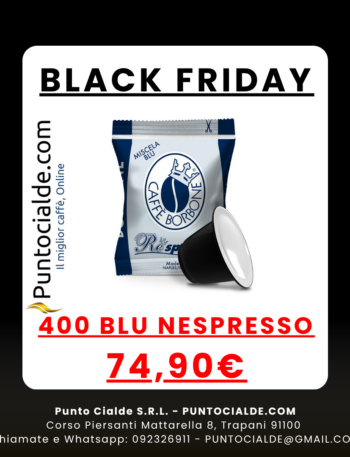 BLACK FRIDAY 400 Capsule Compatibili Nespresso Caffè Borbone BLU Respresso