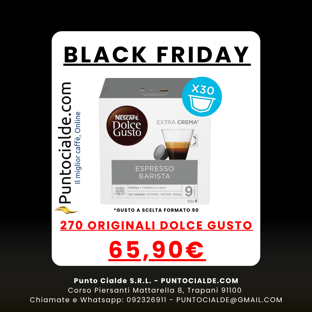 BLACK FRIDAY 270 Capsule Caffè Nescafè Dolce Gusto Caffè TUTTI I GUSTI BLACK FRIDAY 270 Capsule Caffè Nescafè Dolce Gusto Caffè TUTTI I GUSTI