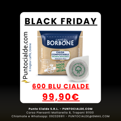 BLACK FRIDAY 600 Cialde Caffè Borbone Blu